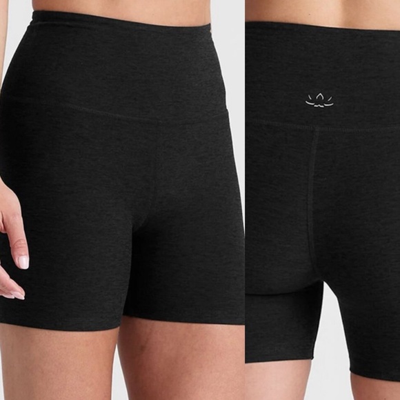 Beyond Yoga Space Dye Biker Shorts Black Gray size 2x - Picture 1 of 7